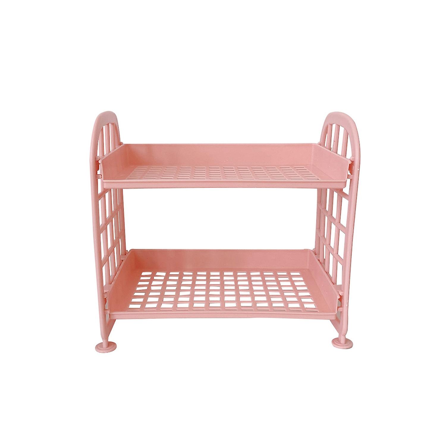 Organizer Double-layered Detachable Plastic Desktop Storage Rack for Bathroom