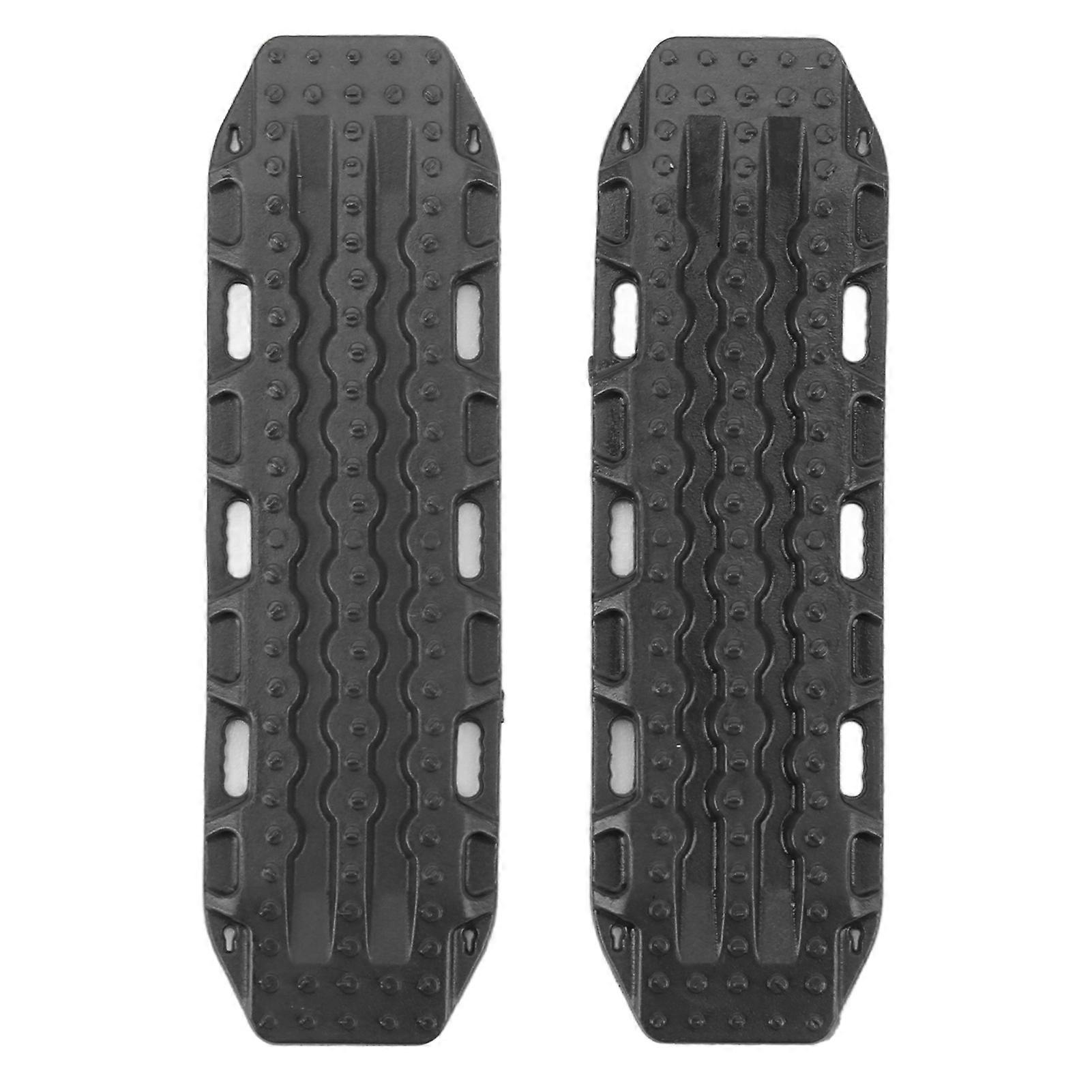 1 Pair Simulation Escape Board Plastic Sand Ladder Non Slip Escape Plate for 1/18 1/24 Scale RC Car Black