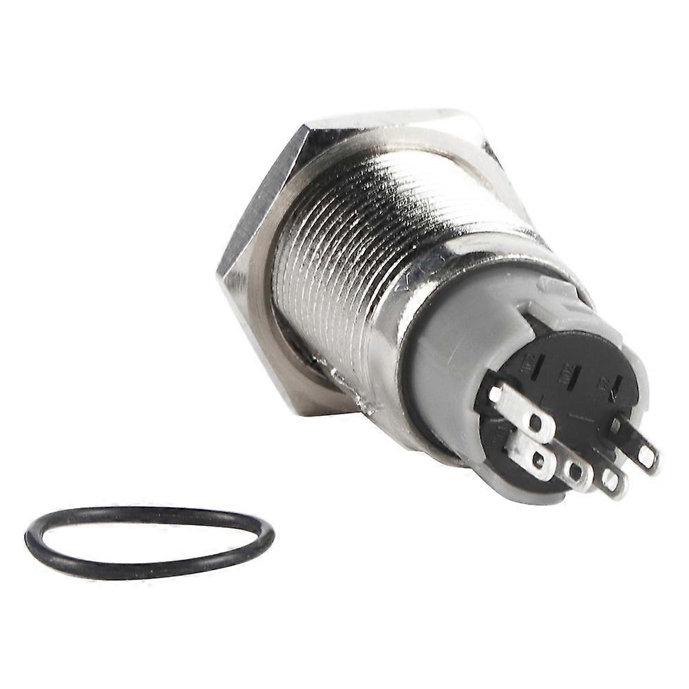 16mm 1NO 1NC Connection Metal LED on/off Switch Latching Push Power Button 12V Car Accessories