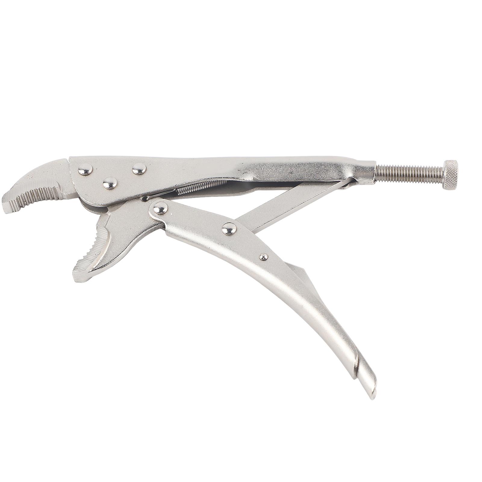Multifunctional labor-saving round - mouth locking pliers curved jaws, adjustable