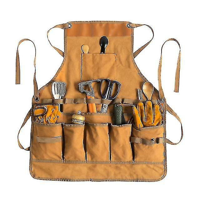 Portable Cooking Stoves Outdoor Cooking Aprons Multifunctional Camping Garden Tool Apron Canvas Unisex Multi-pocket Tool