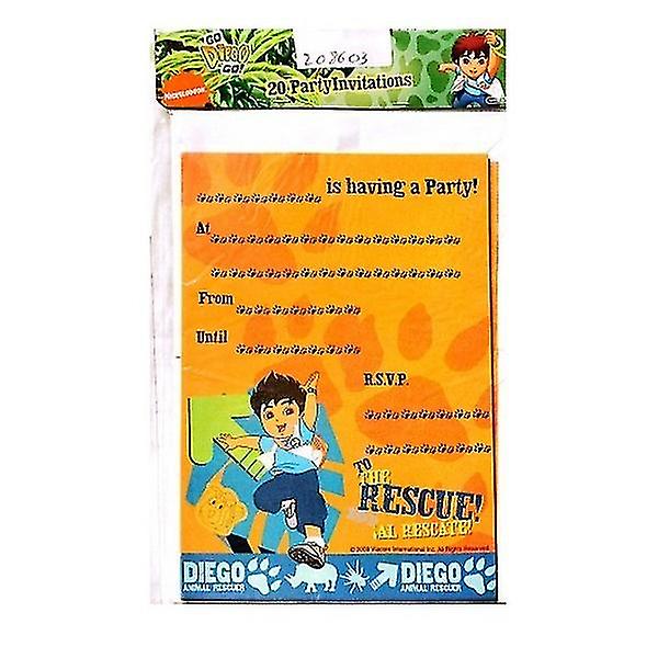 Go Diego Go Printed Invitations (Pack of 20)
