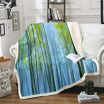 Amazon Do Sherpa Blankets Shed Tree Print Fleece Throw Blanket
