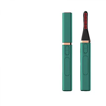 Veeki Heated Eyelash Curler, USB Rechargeable Electric Eyelash Curler for Quick Natural Curling, Long Lasting Eyelashes Curl ToolGreen