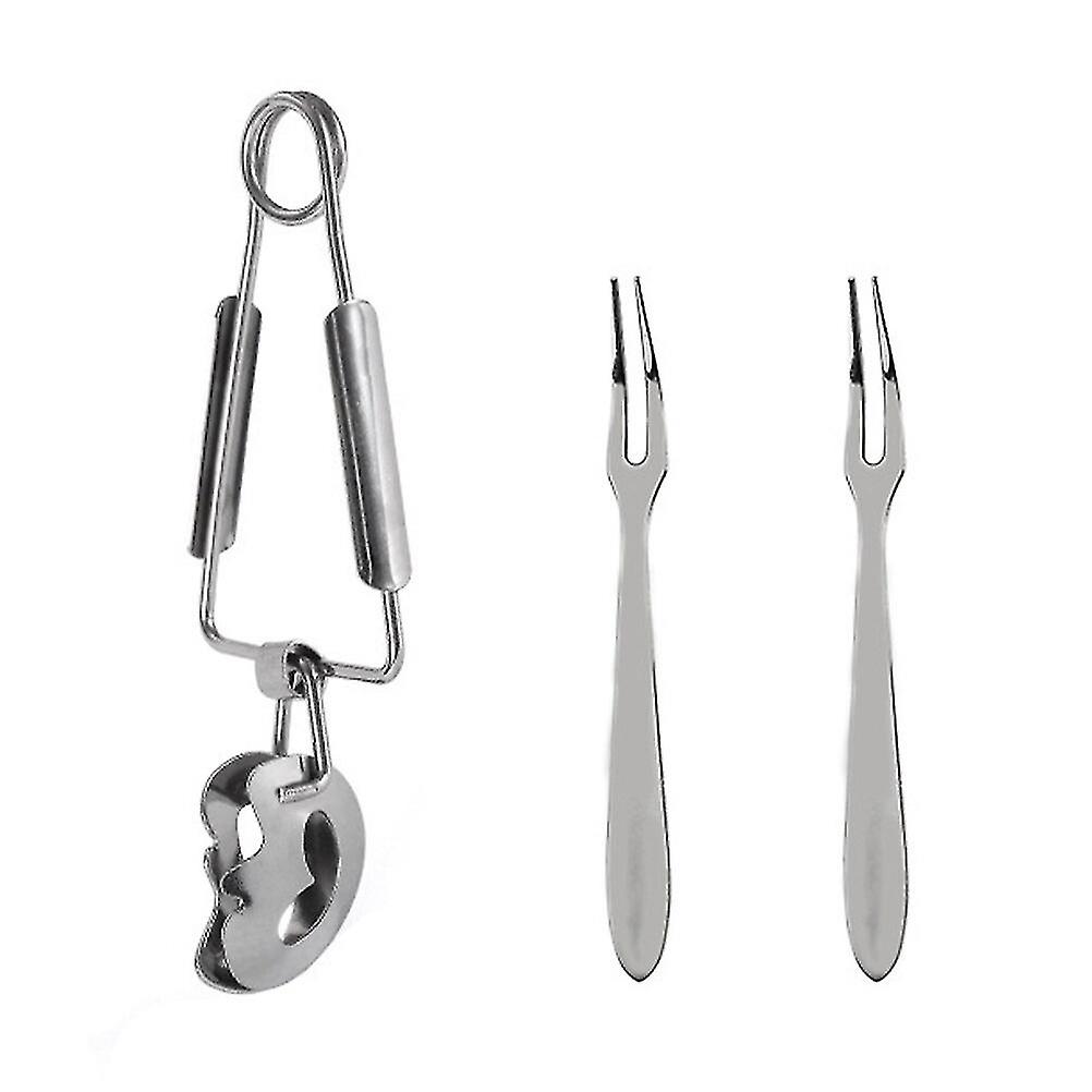1 Set Snail Tong Forks Set Premium Snail Tong Durable Sturdy Snail Fork