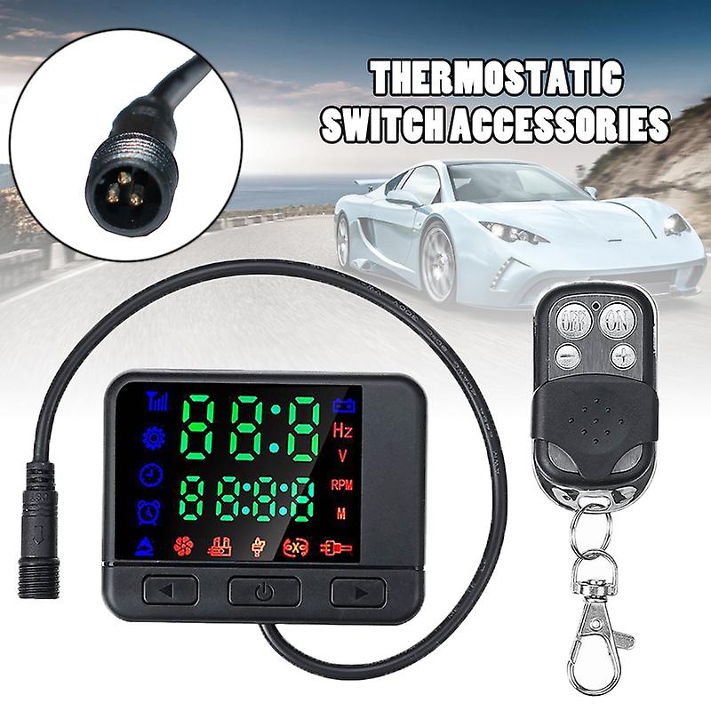 1pc for Diesel Car Air Heater Parking Heater LCD Monitor Switch + Remote Control for 12V/24V Heater Parking Heater~7628