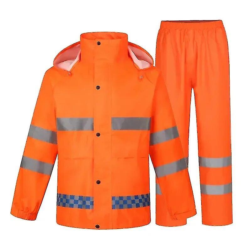 Nylon impermeável capa de chuva jaqueta calças set ao ar livre homens poncho capa de chuva caminhadas portátil grosso inverno capa de chuva presente ternos de chuva