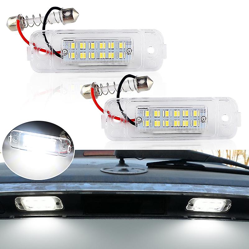 2pcs For Benz M-class W164 Gl-class X164 R-class W251 Car Rear White Led License Plate Light Number Plate Lamp