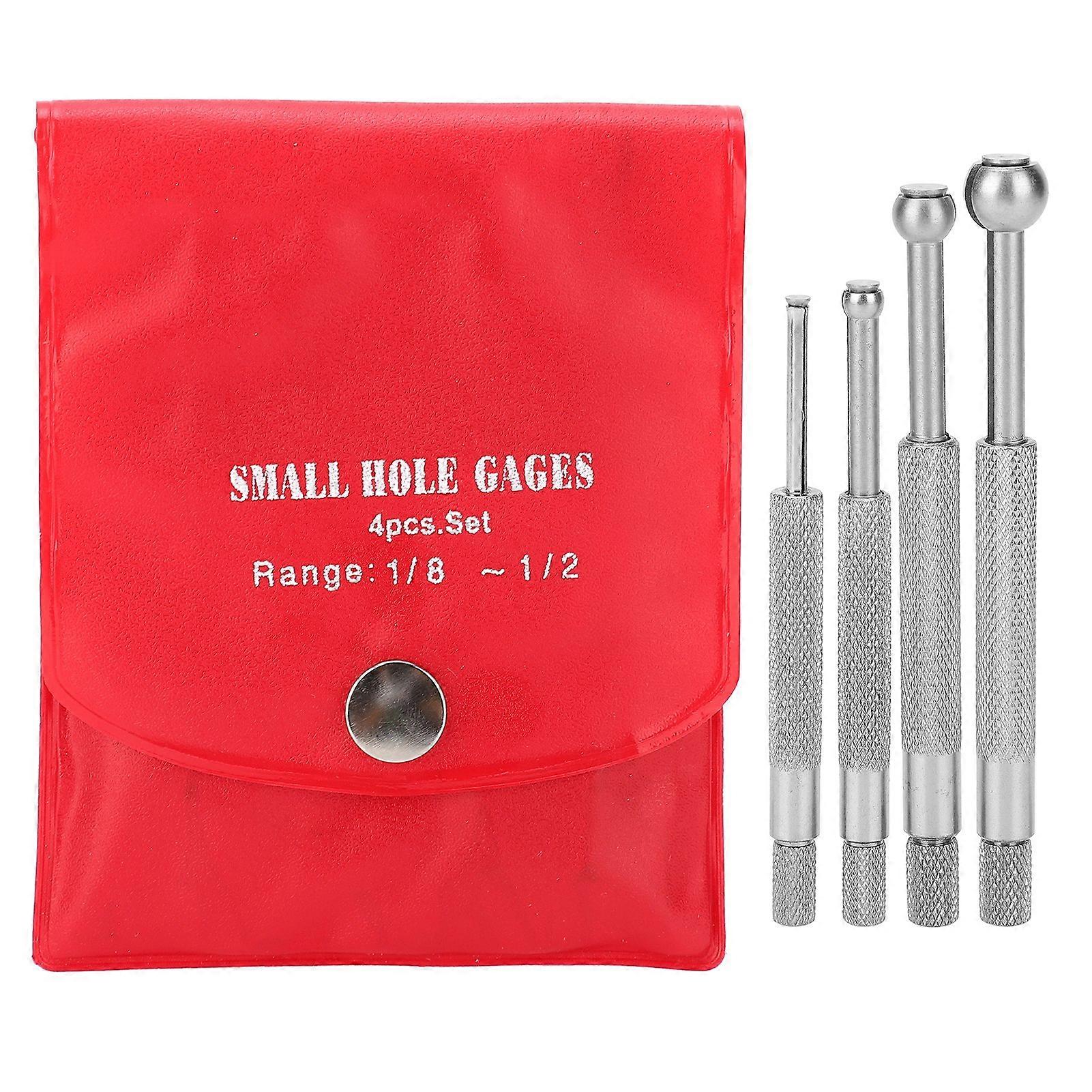 4Pcs Bore Gauge Telescopic BallType with Diamond NonSlip Handle Measuring Tool 313mm