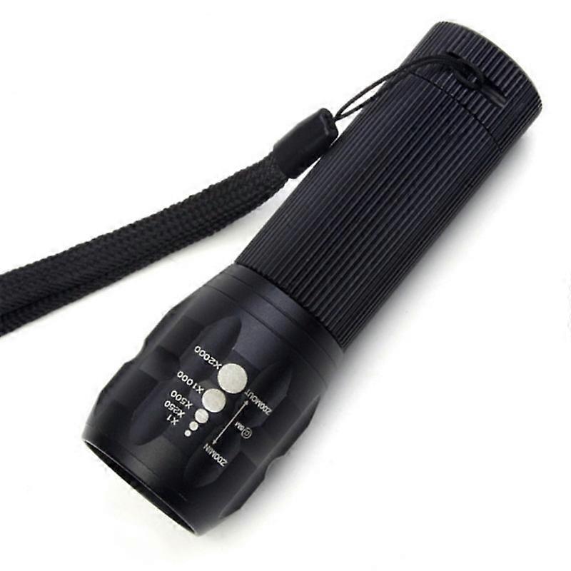 2 piece (black) Flashlight for children, small and powerful - Powerful mini flashlight - 200m range