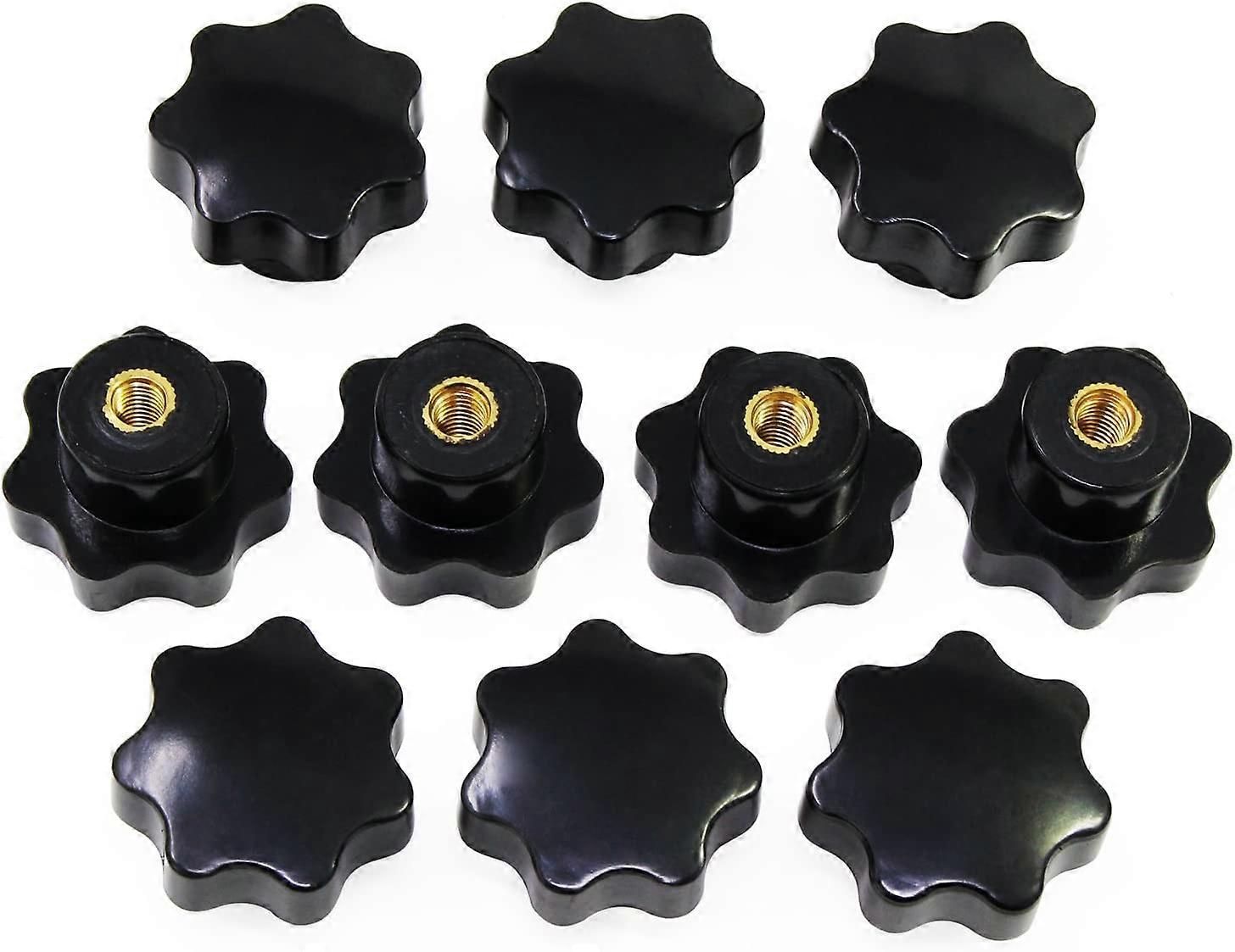 10PCS Star knobs, female thread knurled knob, 31*M6