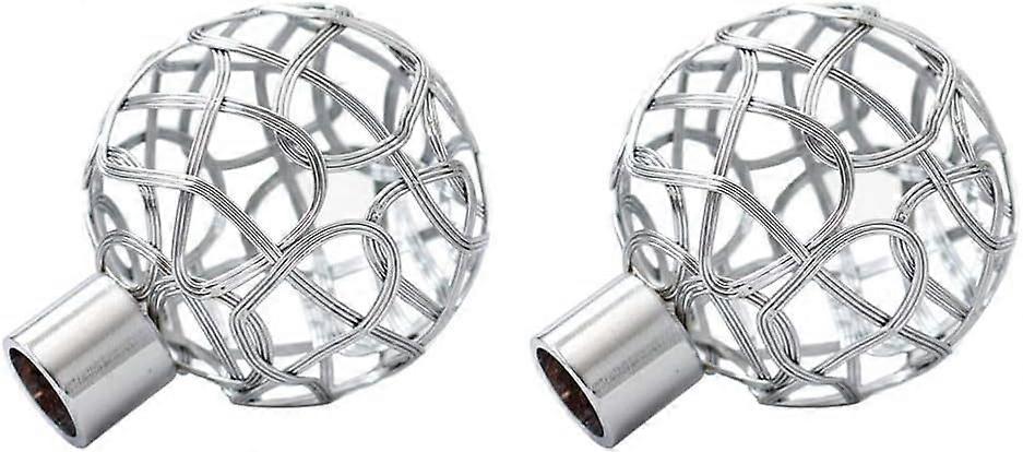 2pcs Iron Curtain Rod Window Drapery Pole Finals Head Plug Rail Decorative Curtain Rod Ends Decorative Curtain End Caps for Home Decorations