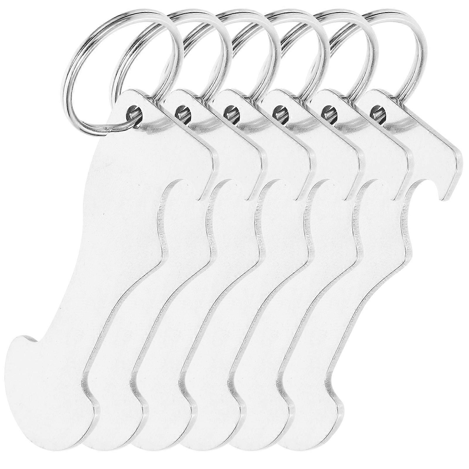 6pcs Quarter Holder Keychains Shopping Art Trolley Tokens Portable Insert Coin Key Rings