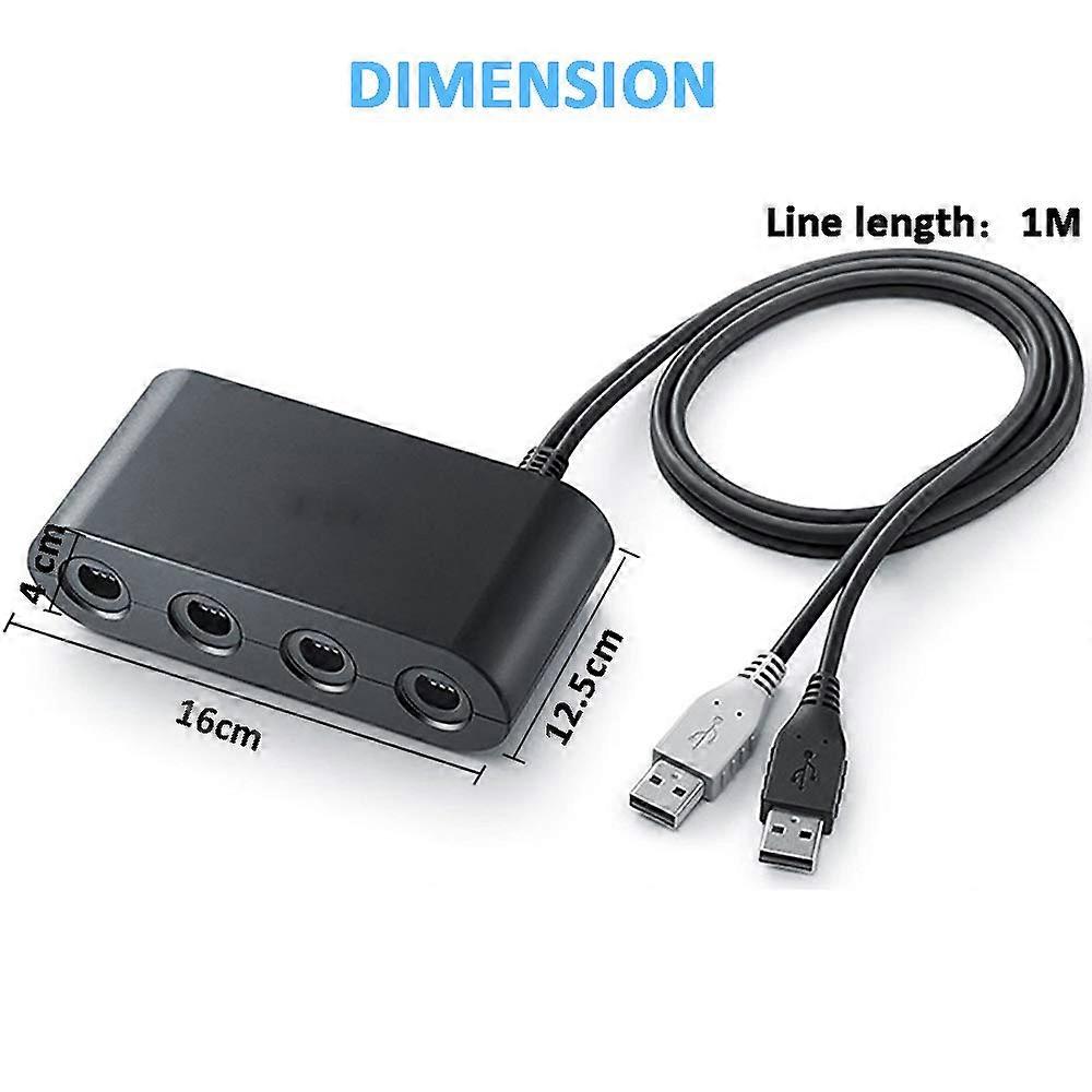 Support Turbo And Vibration Features For Switch Game Cube Multi Handle Adapter Control Super Smash Bros Controller Adapter.