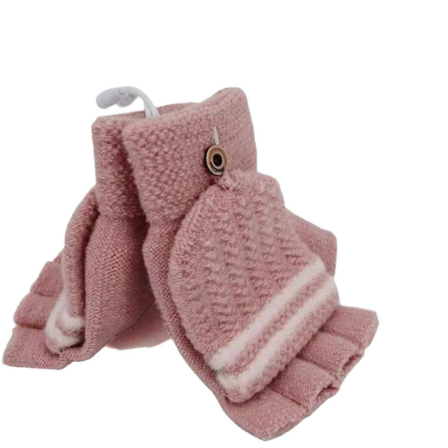 Knitted half-finger heating gloves, double-sided heater USB 5V flip-top gloves, heating gloves to keep warm in winter and promote blood circulation