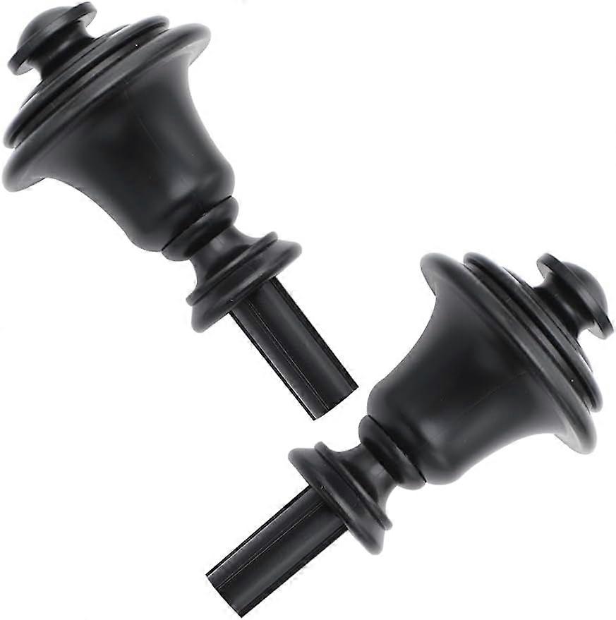 2PCS Curtain Rod Finials Replacement Pineapple Head Drapery Pole Ball End Decorative Head Caps Capped