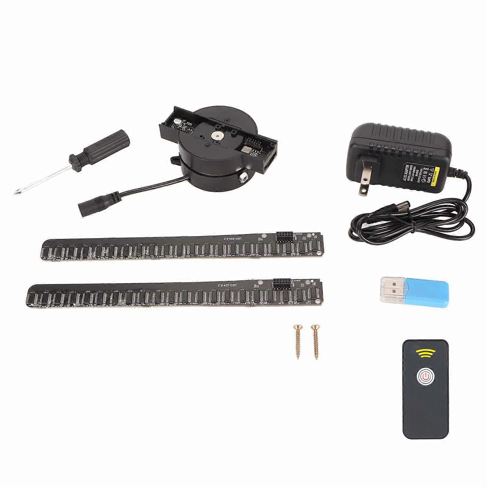 3D Hologram Fan 2000x224 224 LED Beads Support WiFi APP Hologram Projector Fan Advertising Display Machine 100?240V 16.1in US Plug