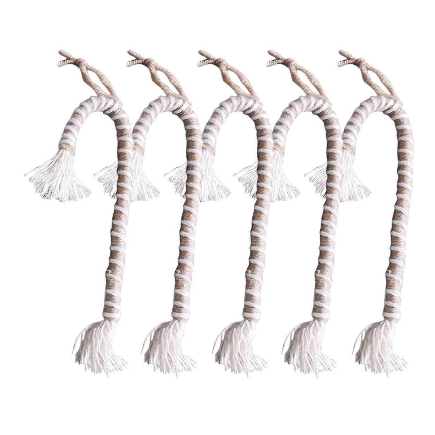 5Pcs Christmas Candy Cane Pendants with Lanyard Realistic Vibrant Color Christmas Party Hanging