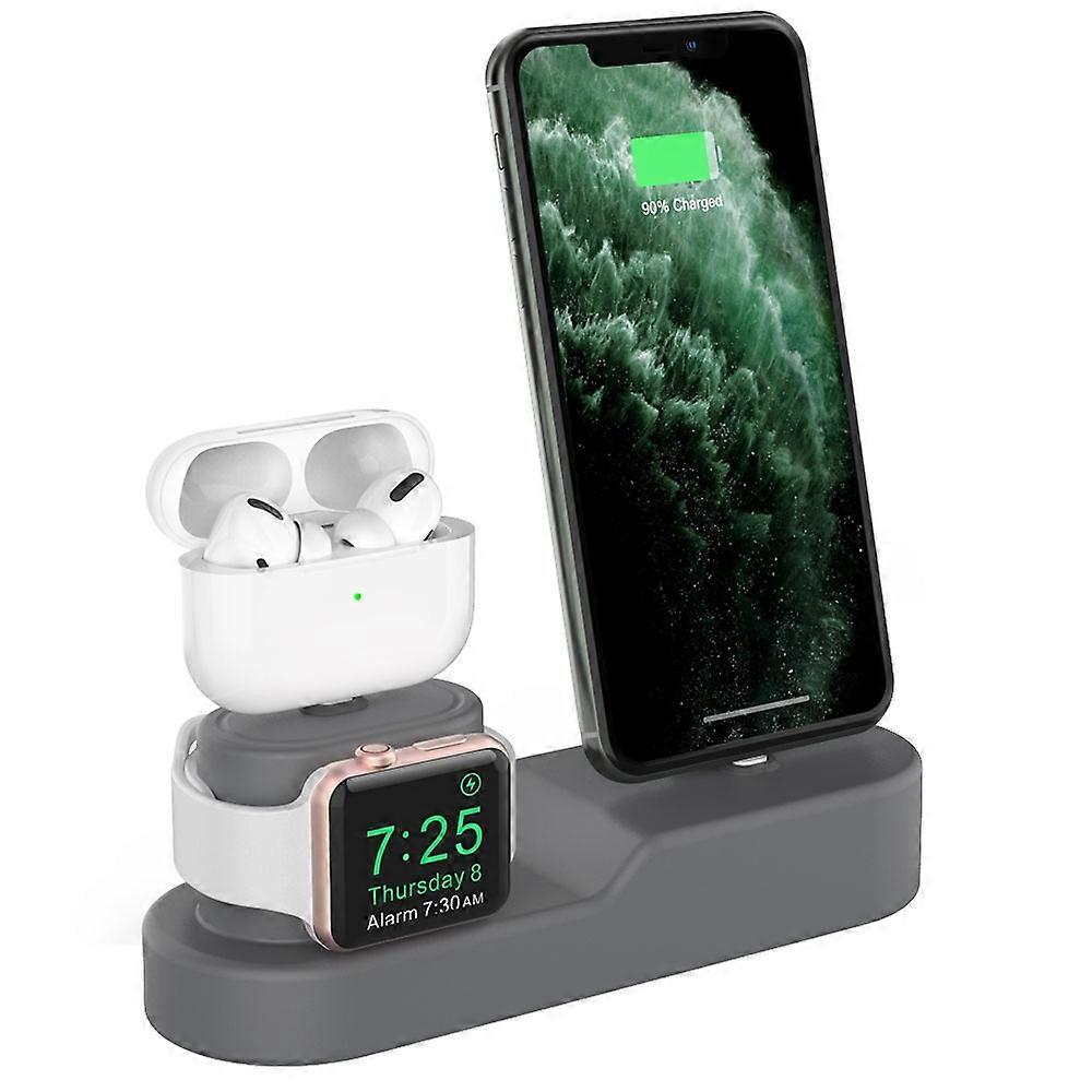 3 In 1 Silicone Desktop Charging Storage Base Bracket