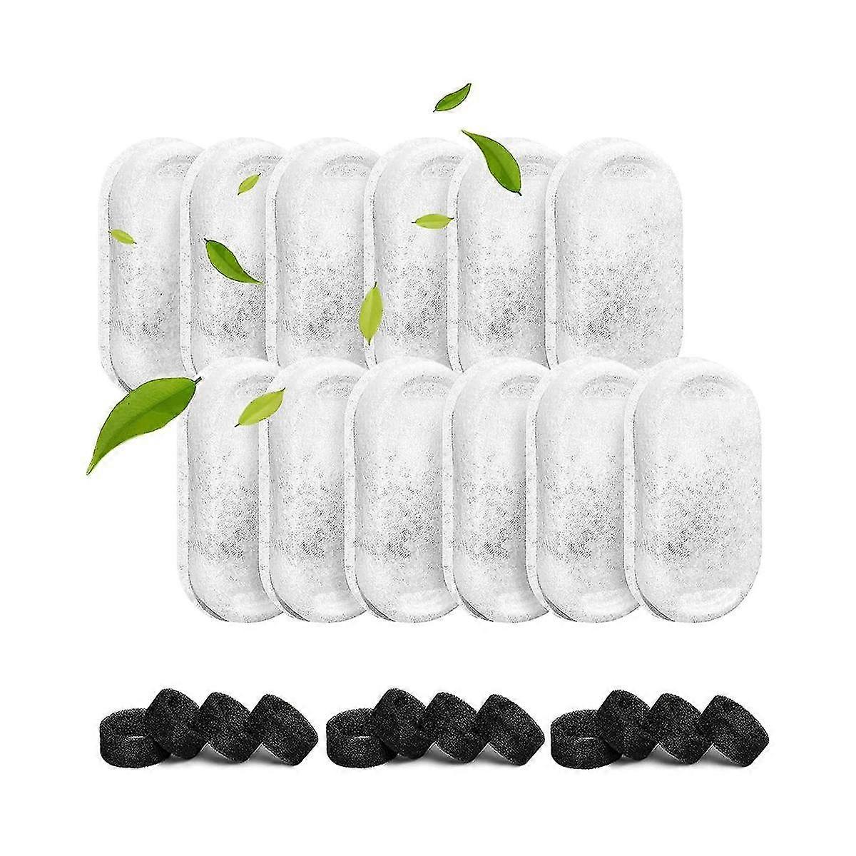 مرشحات نافورة المياه مع 12 إسفنجة ، مرشحات استبدال الحيوانات الأليفة للفولاذ المقاوم للصدأ 108 أوقية / 3 لتر ، 67 أوقية