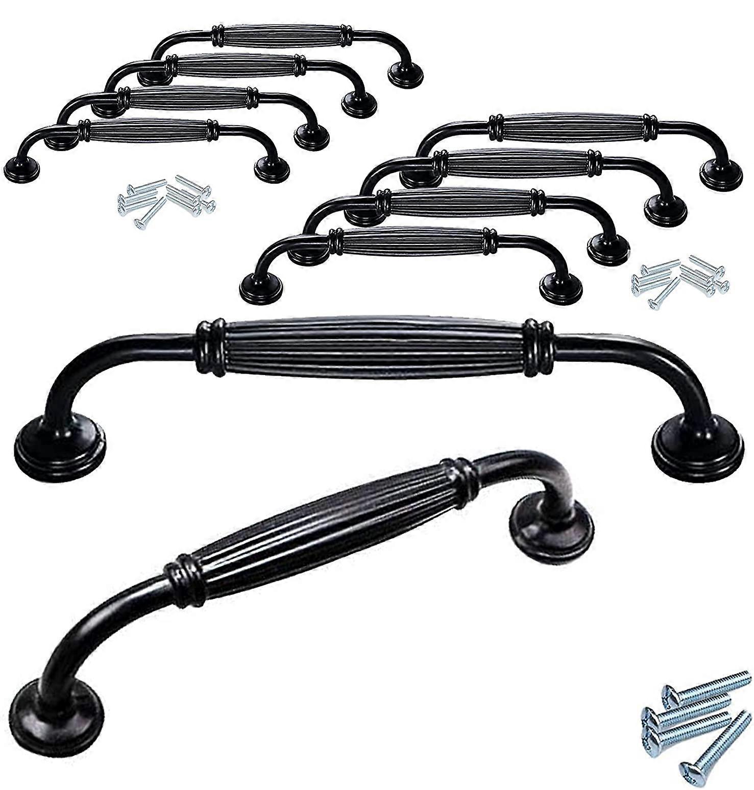 Møbelhåndtag 10 stk. sort, 125MM