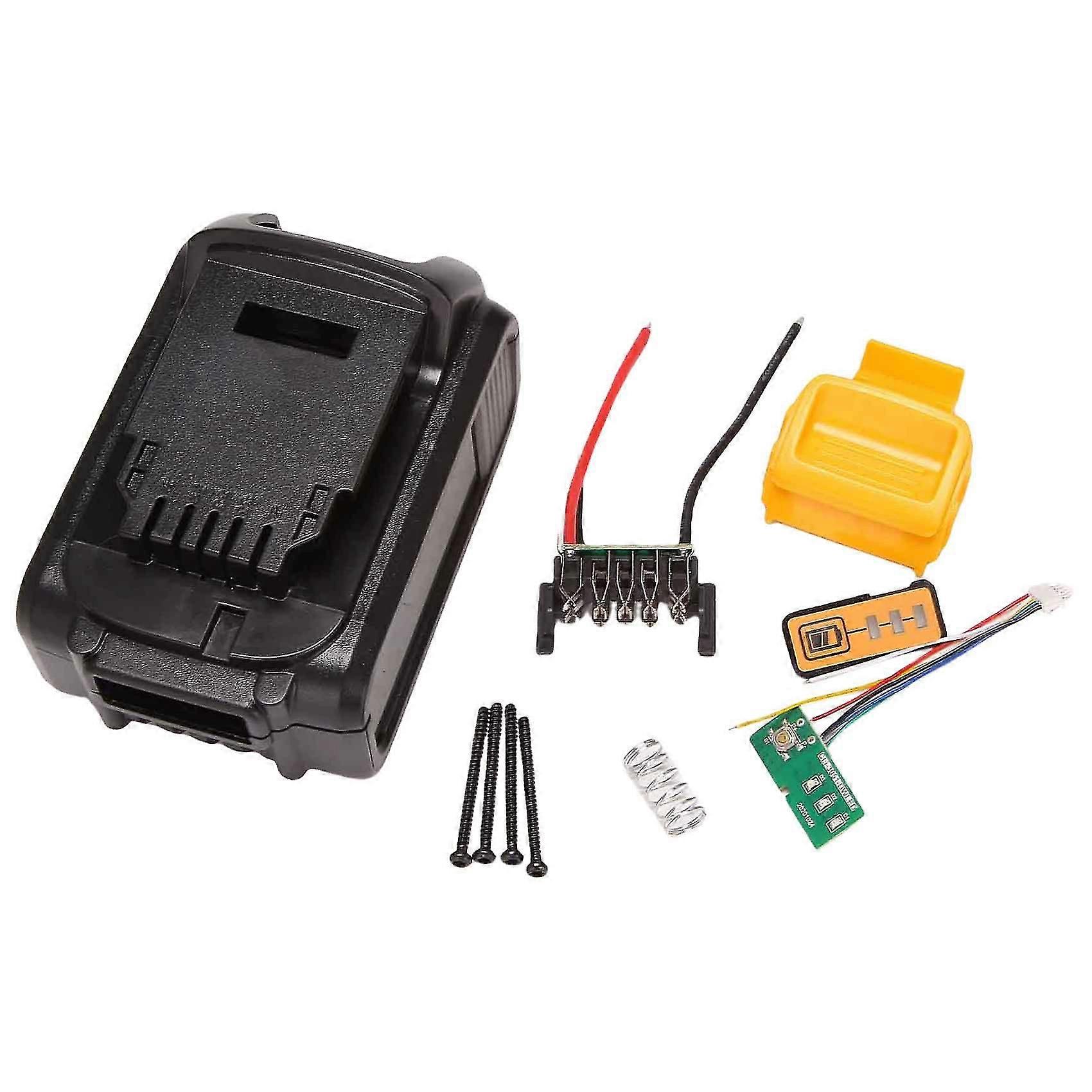 For Dewalt 18v 20v Battery Replacement Plastic Case 3.0ah 4.0ah Dcb201,dcb203,dcb204,dcb200 Li-ion