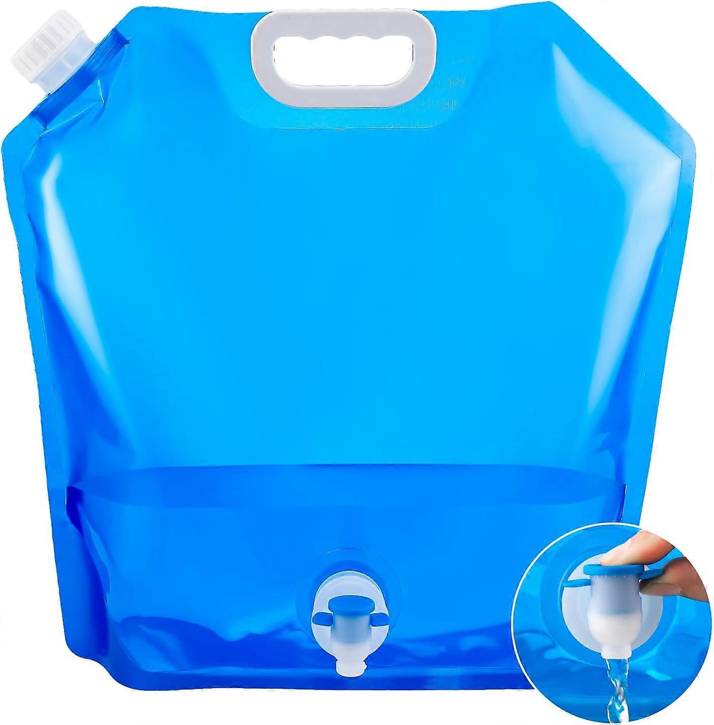 Folding Water Pitcher 10 Liters Folding Water Container Folding Can with Tap Drinking Water with Handle Reusable Suitable for Outdoor Camping Hiking P