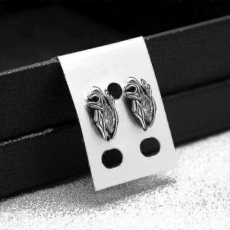 hmwy-casting earring beetle zircon punk stud earrings