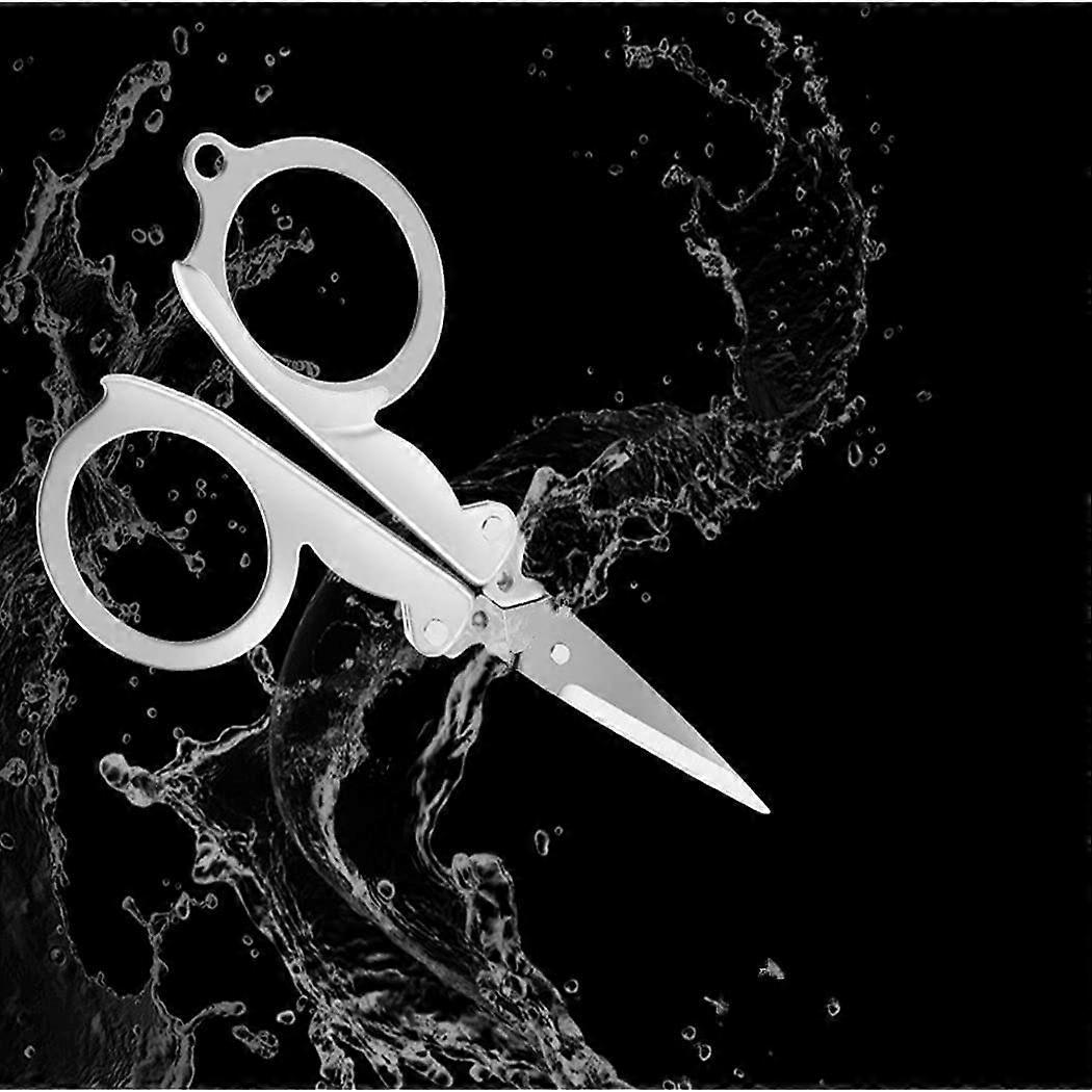 Stainless Steel Folding Scissors, 4 Inch/10cm Mini Small Paper Scissors ...