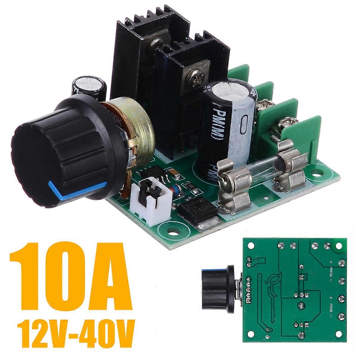 Electrical DC Motor Speed Controller 12V-40V 10A PWM Control Switch Speed Controller Dimmer Voltage Regulator with Knob