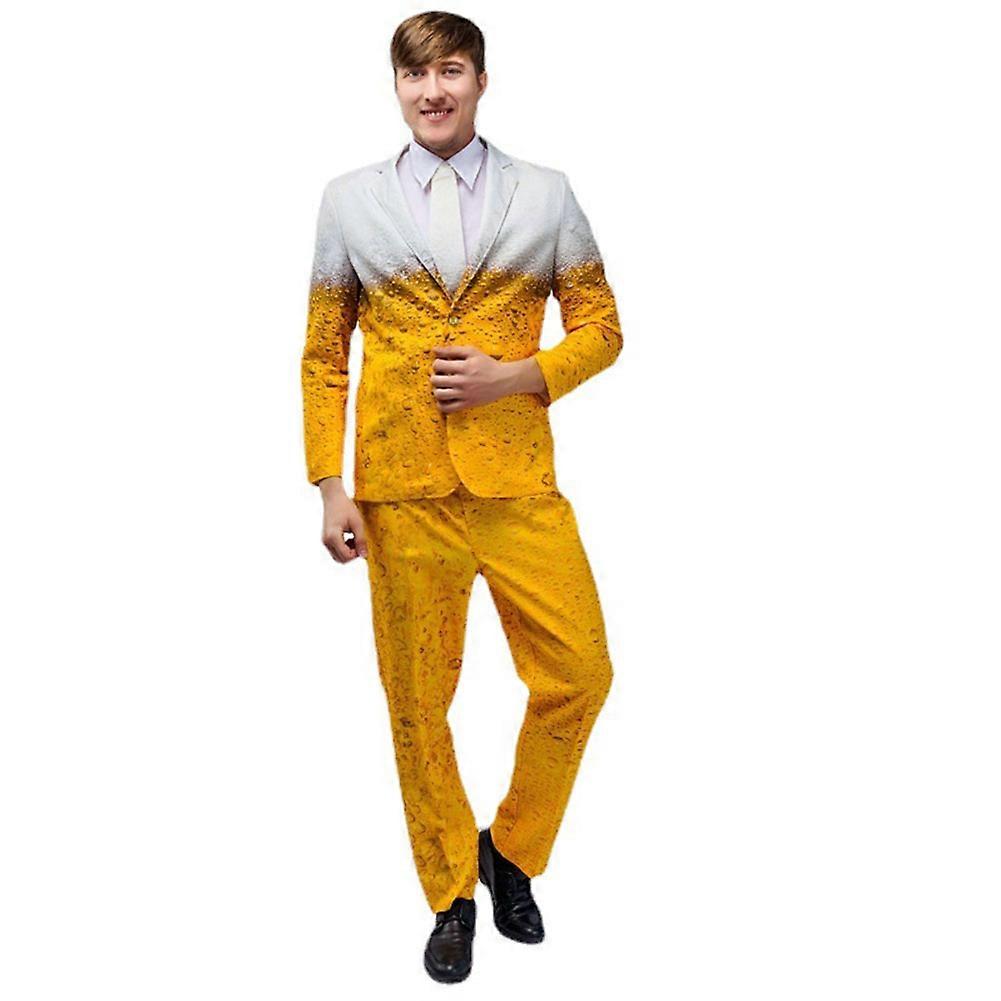 Halloween Beer Clothes Suit for Men Stage Performance Costume Props Festival Party Role Play Wearing
