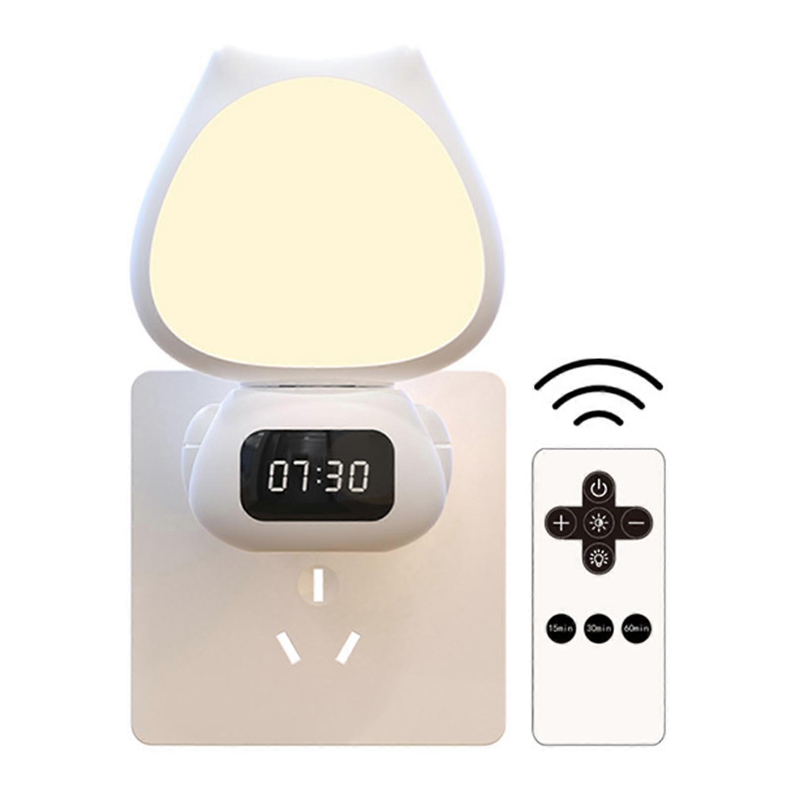 Smart Rotating Cat Ear Lamp with Remote Control Brightness Adjustables Bedsides Light for Bedroom