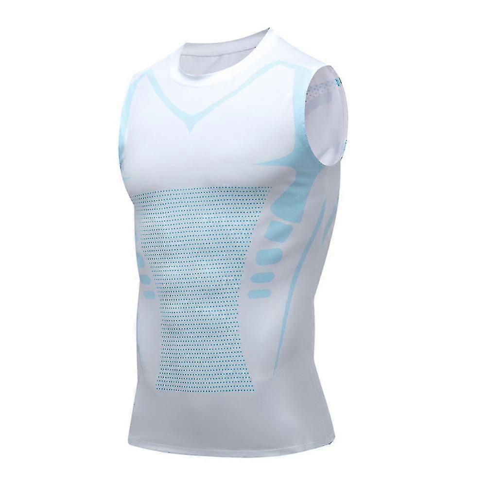 Men Ionic Shaping Vest, Sleeveless Comfy And Breathable Ice-silk Fabric For Men To Build A Perfect Body, Ionic Shaping Vest