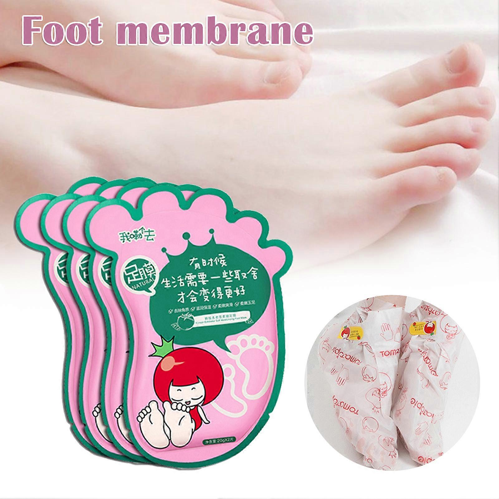 Peeling Away Calluses and Dead Skin Cells Exfoliating Foot Mask Make Soft Smooth Touching Skin For
