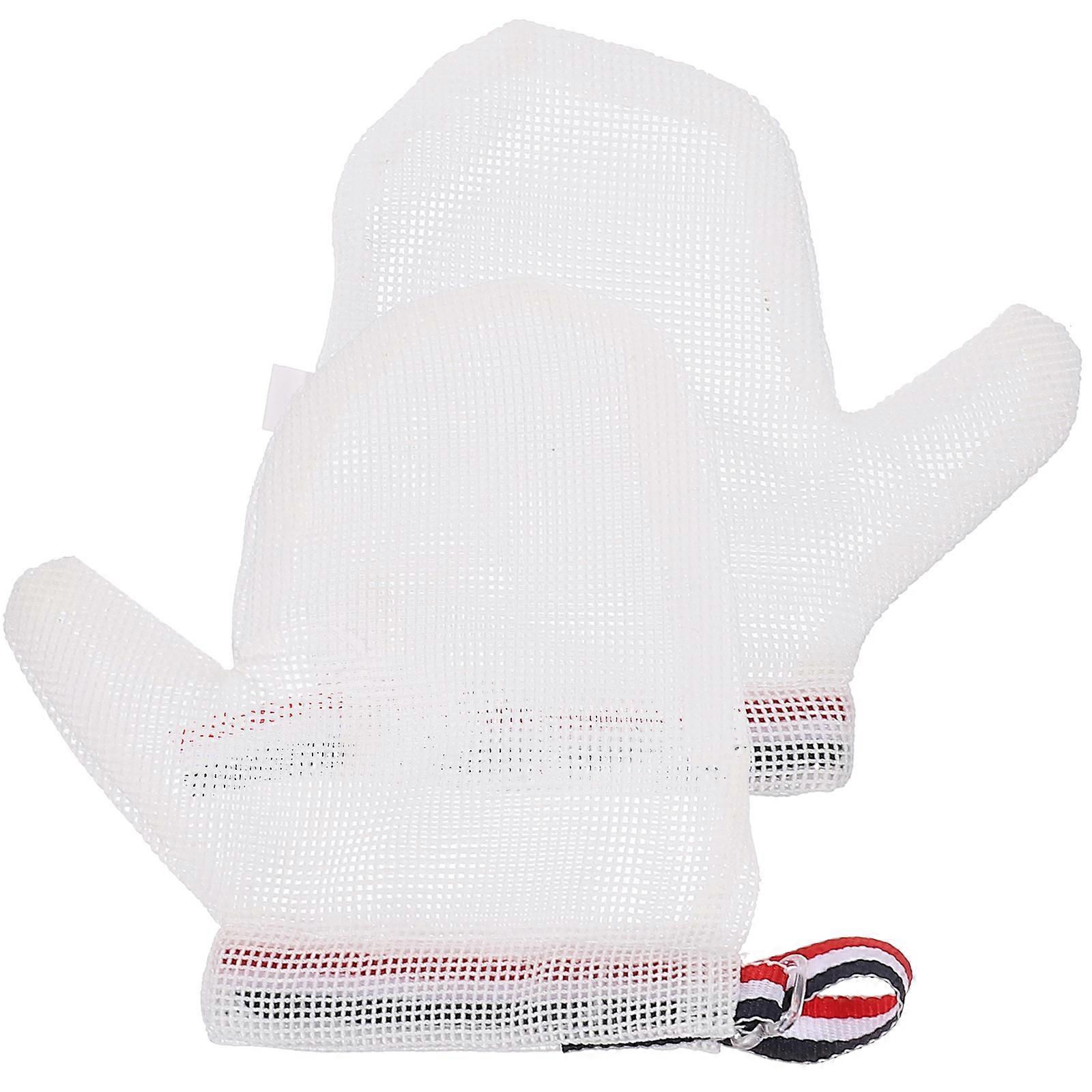 1ペアのベビーストップ親指吸引手袋アンチスクラッチ幼児用手袋アンチ吸引グローブ