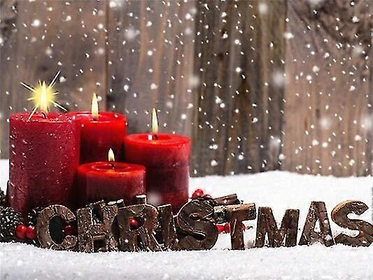 Timanttimaalaus Joulukynttiläsarjat Timanttikirjonta Lumimaisema Kodin sisustus Seinätarrat