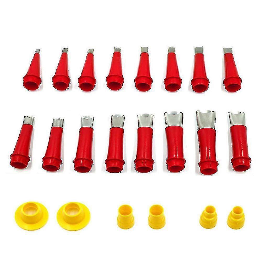 22stk rustfrit stål Caulk Nozzle Applikator Caulking Finisher Lim Silikone fugemasse Efterbehandling for Bedste gave