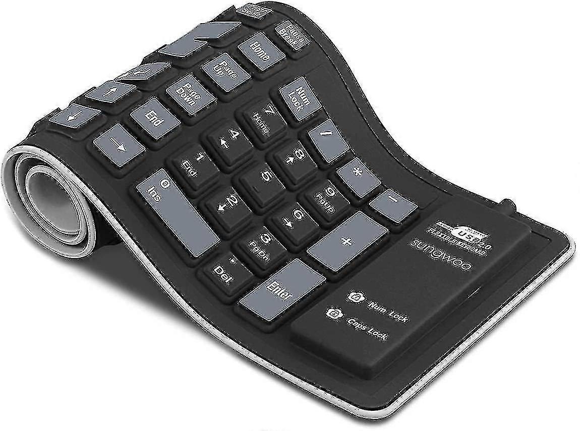 Foldable Silicone Keyboard Usb Wired Waterproof Rollup Keyboard For Pc Notebook L