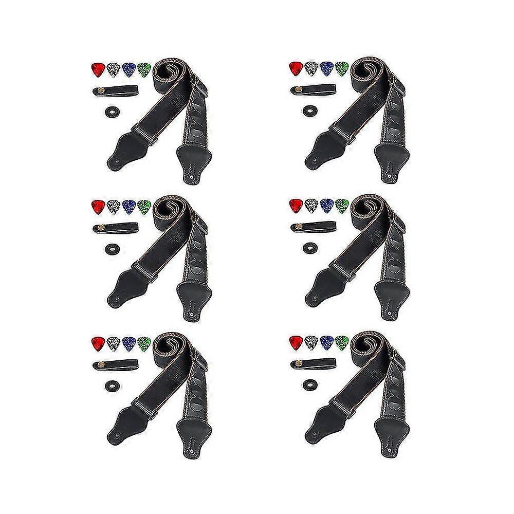 フォークエレクトリックギターストラップコットンストラップバックルガスケットヘッド、ピクルスストラップ楽器ギターパーツ付き