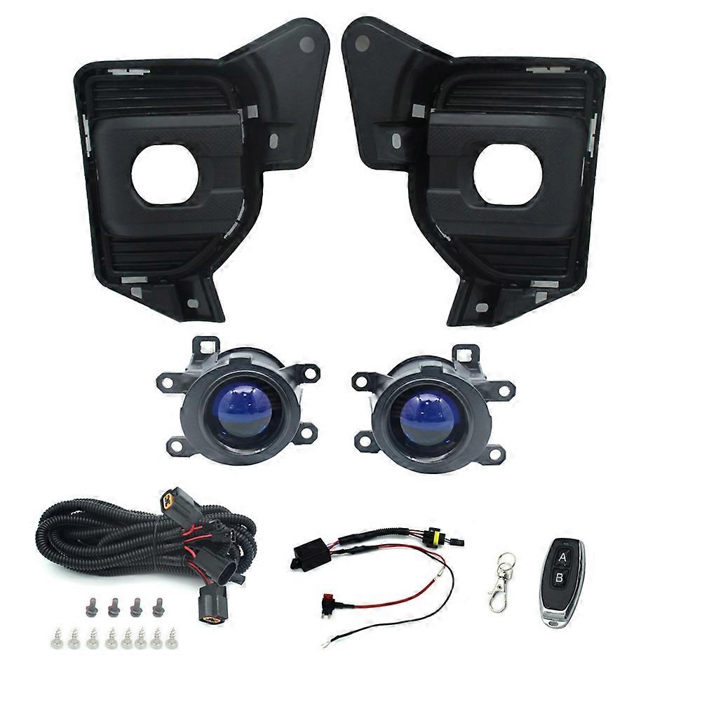 Car Front Bumper Fog Lights Assembly Dual Color LED Fog Lights Low Beam High Beam for 2014-2019 Fog