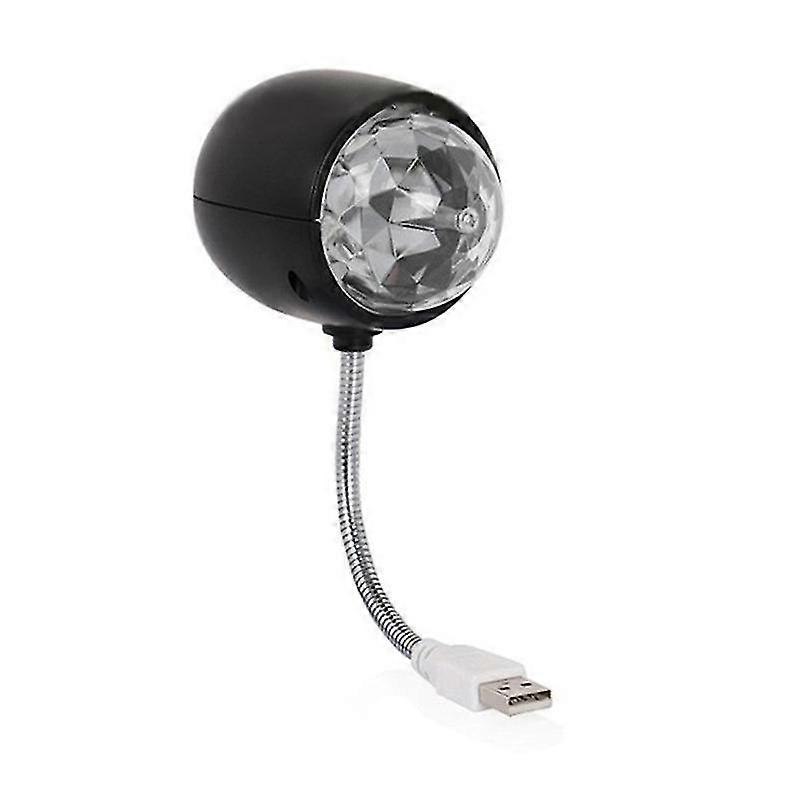 Usb Ball Lamp, Rotating Rgb Colored Led Stage Lighting Party Bulb With 3w Book Light, Usb Powered (