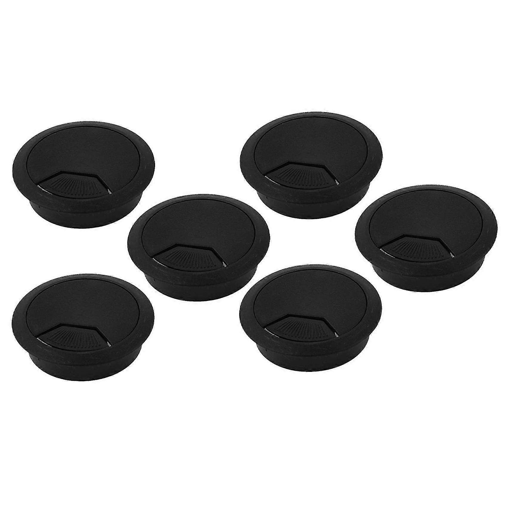 60mm Computer Desk Table Grommet Cable Port Wire Hole Cover 6 Pcs