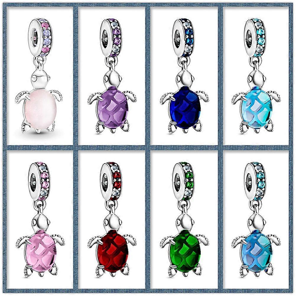 Sterling Silver  D Crystal Turtle Charm