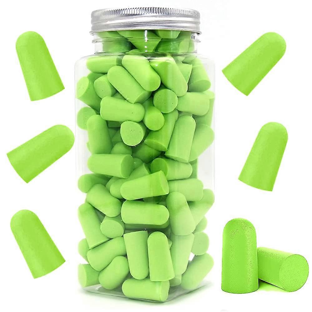 Soft Foam Earplugs, 30 Pairs Reusable Earplugs, Comfortable for Sleeping Snoring Learning (Green)