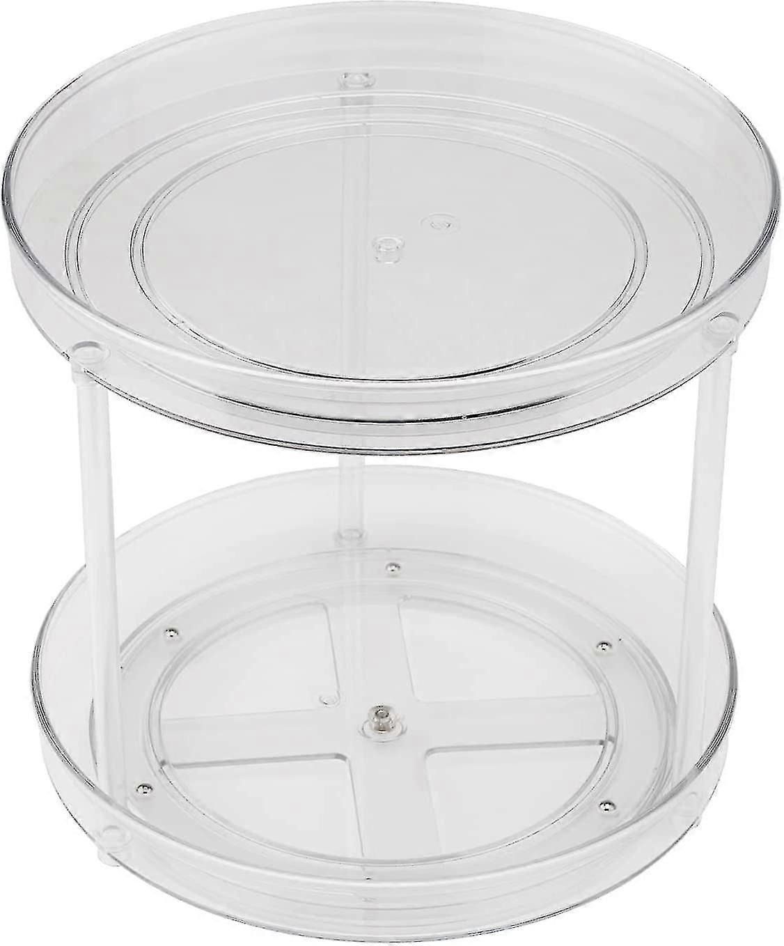 Turntable Organizer,2 Tier Lazy-susan Cupboard Organiser,turntable Spice Rack For Kitchen Cabinet,lazy Susan Turntable Condiment Holder For Pantry,kit