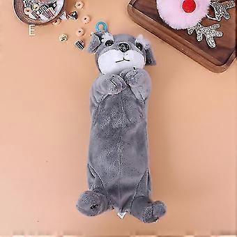 Cartoon Plush Pencil Case Plush Dog Pencil Bags For Kids Stationery Pencil Box