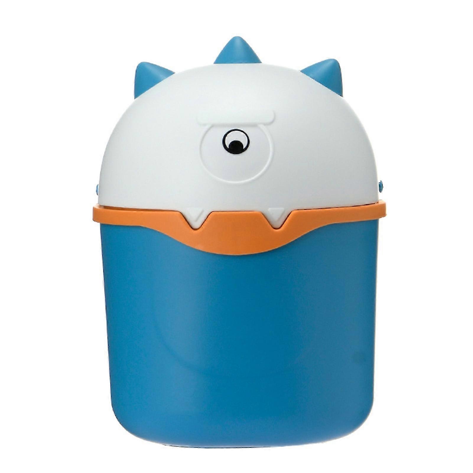 Multi-function Waste Bin Freak Shape Plastic Rolling Cover Type Cartoon Garbage Bin for Indoor
