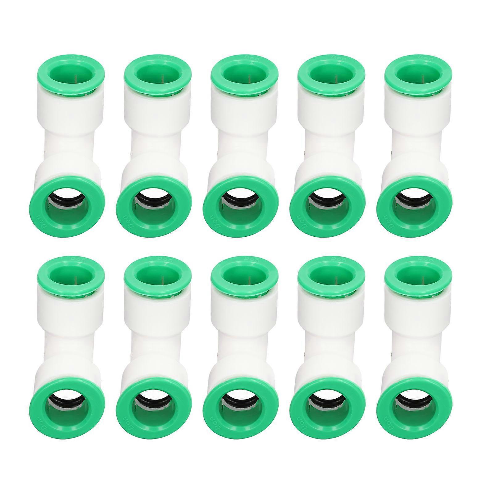 10Pcs Elbow Connector PPR Hose Pipe Fitting Quick Push Connection Set Kit for Pool 20mm / 0.79in