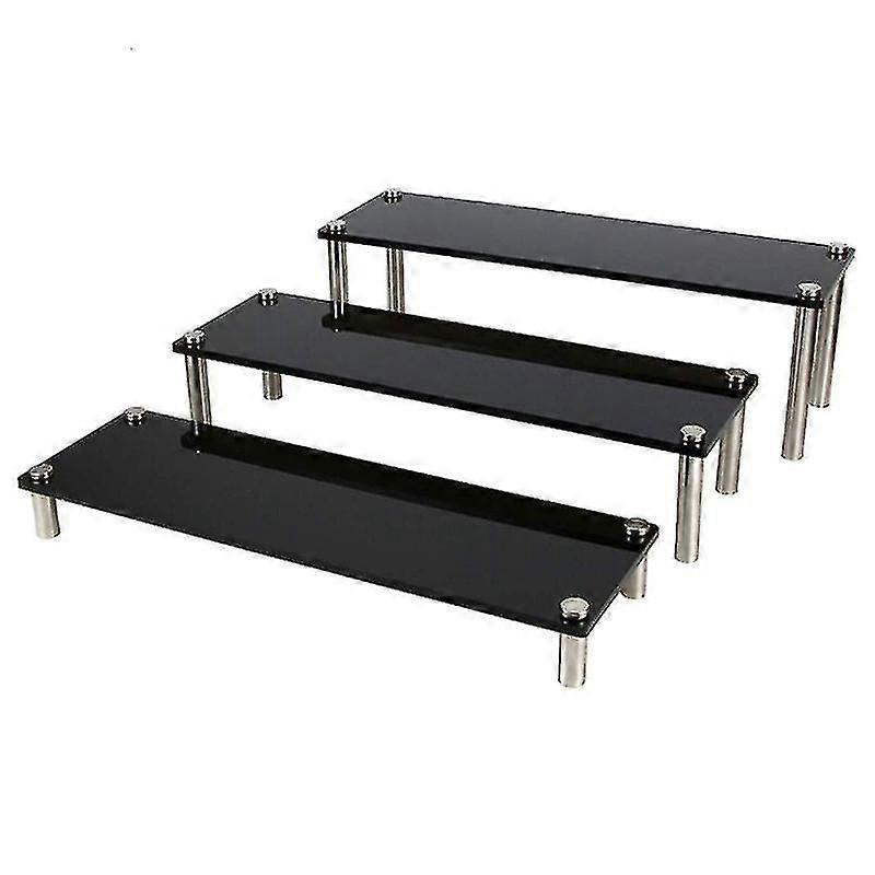 3pcs/set Ladder Acrylic Cake Dessert Cupcake Display Stand Serving Platter Makeup Rack For Wedding Party