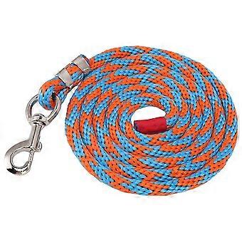 Horse Leash Rope 13ft Long Multipurpose Braid for Livestock and Pets with Bold Alloy Hook Blue Orang